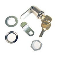 CompX M5-7054N-3, Removacore Unassembled Cam Locks, Cylinder Assembly Only, 90 &amp; 180&deg; Cam Turn, Cylinder 1-3/4, Max 1-7/169in, Bright Brass