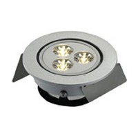Hera 3W HO-LED Series LED Puck Light, Warm White, Aluminum, HO-LED2/WW