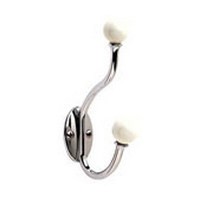 Decorative Hooks Globe Hook White/Polished Chrome Amerock H55469W26
