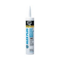DAP 18152, Acrylic Latex Caulk Plus Silicone, Low VOC, White, 10.1 oz cartridge