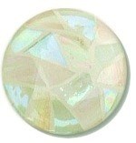 Glace Yar GYK-416PC1, Round 1in dia. Glass Knob, Random, Mint Green, Light Peach, White Grout, Polished Chrome