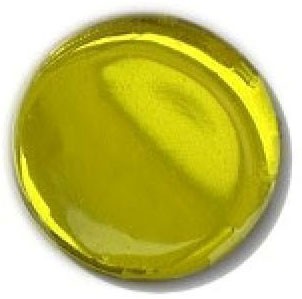 Glace Yar GYKR-YELAB1, Round 1in dia. Glass Knob, Solid Color, Topaz Yellow, Antique Brass