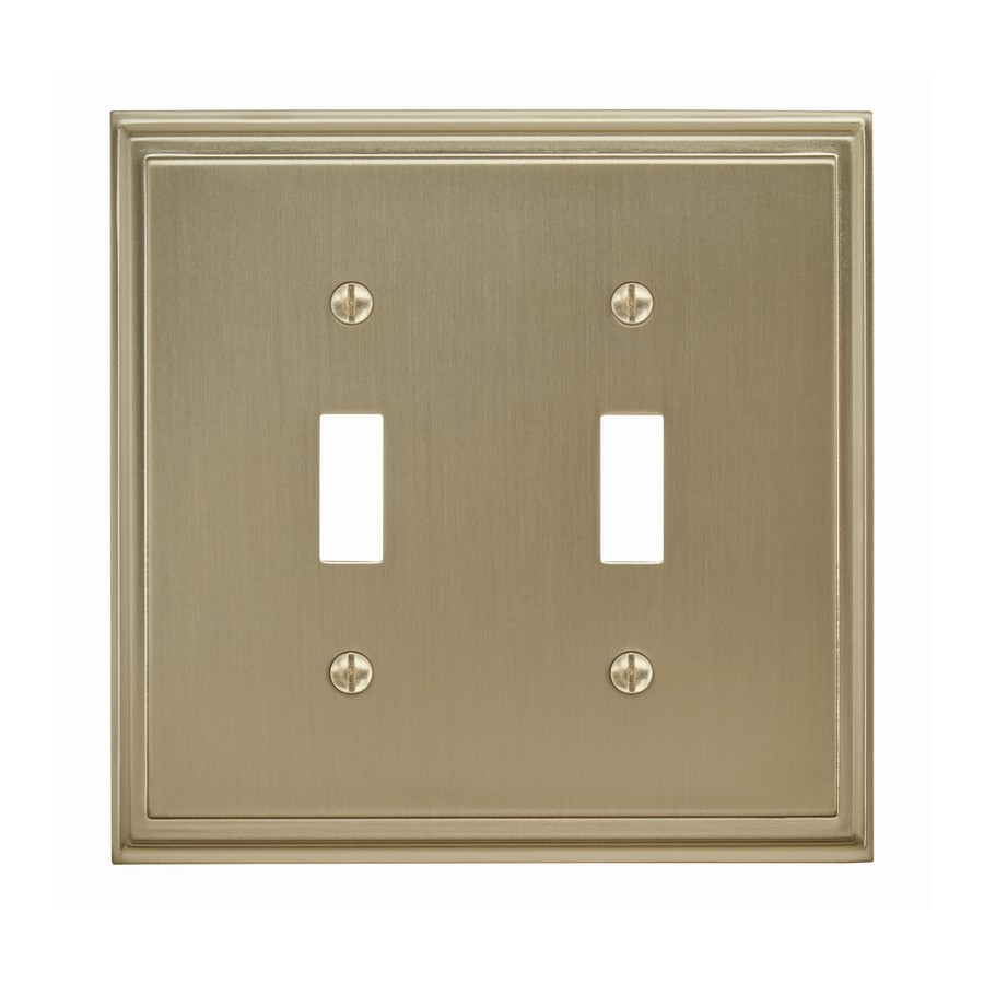 Mulholland Double Toggle Wall Plate 4-15/16" Wide Golden Champagne Amerock BP36515BBZ