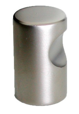 Hi Line HL10122-33, 20mm Notched Cylinder Finger Pull, Dull Nickel