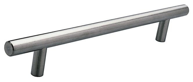 Hi Line HL151400-38 Stainless Steel Bar Pull 5" (128mm) Centers, Brushed Stainless Steel, 7-9/16" (192mm) Long