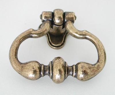 Hi Line HL19.5300.68, Antique Brass Oblong Ring Pull, Antique Brass