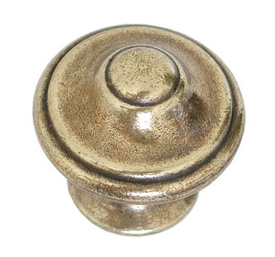 Hi Line HL19.6050.68 Muffin Knob, 1-1/4 (31mm) dia., 2-Pc Antique Brass