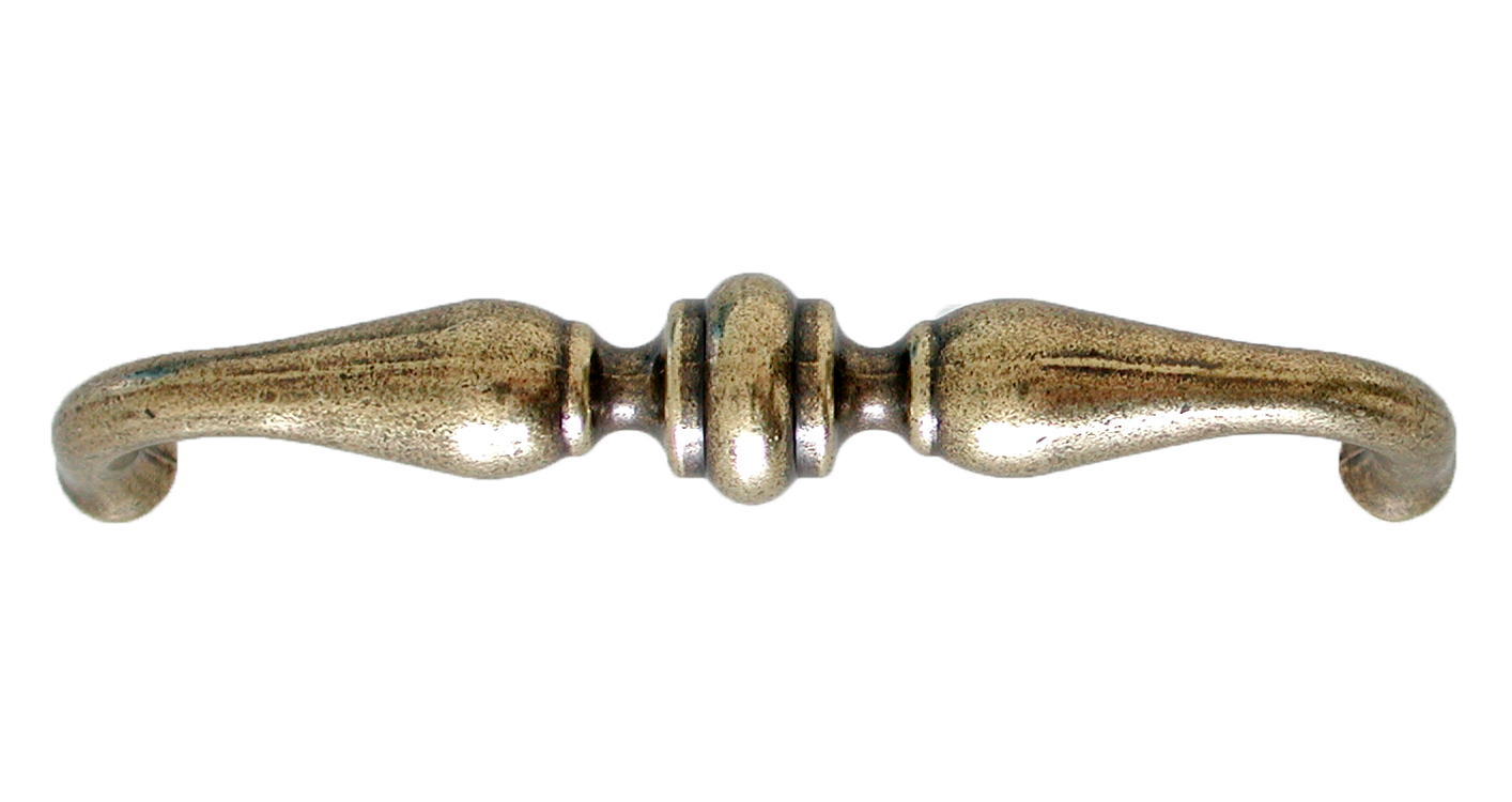 Hi Line HL19.6362.68, 96mm C-C Antique Brass Traditional Fixed Pull, Antique Brass