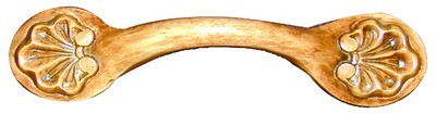 Grand River HNDL-11H-B, Shell Horizontal Linden Wood Pull, Unfinished, Shell Horizontal Collection