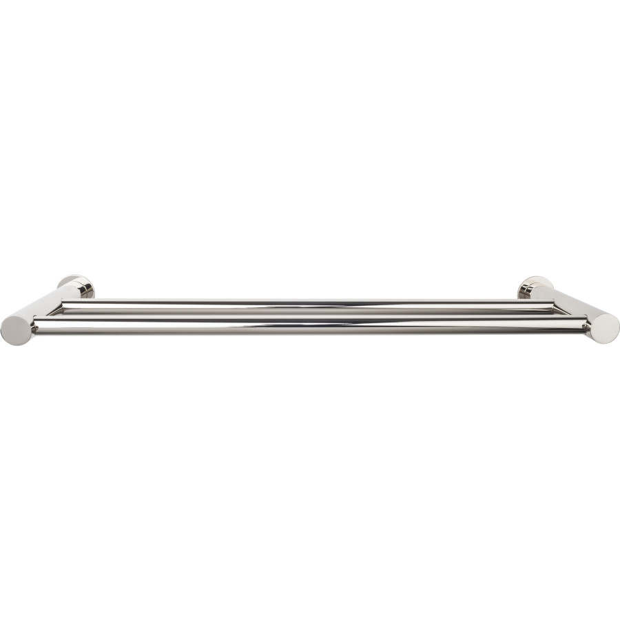 Hopewell Bath Double Towel Bar 30" Center to Center Polished Nickel Top Knobs HOP11PN