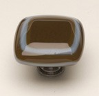 Sietto K-100-ORB, Stratum Woodland &amp; Powder Blue Glass Knob, Length 1-1/4, Oil-Rubbed Bronze