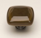 Sietto K-102-ORB, Stratum Woodland &amp; Umber Glass Knob, Length 1-1/4, Oil-Rubbed Bronze