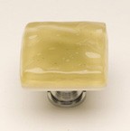 Sietto K-200-ORB, Glacier Light Amber Glass Knob, Length 1-1/4, Oil-Rubbed Bronze