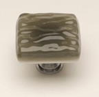 Sietto K-205-ORB, Glacier Oregon Grey Glass Knob, Length 1-1/4, Oil-Rubbed Bronze