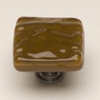 Sietto K-210-ORB, Glacier Umber Brown Glass Knob, Length 1-1/4, Oil-Rubbed Bronze