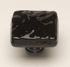Sietto K-213-ORB, Glacier Black Glass Knob, Length 1-1/4, Oil-Rubbed Bronze