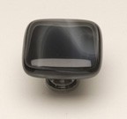 Sietto K-304-ORB, Cirrus Charcoal Grey Glass Knob, Length 1-1/4, Oil-Rubbed Bronze