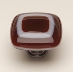 Sietto K-606-ORB, Luster Garnet Red Glass Knob, Length 1-1/4, Oil-Rubbed Bronze