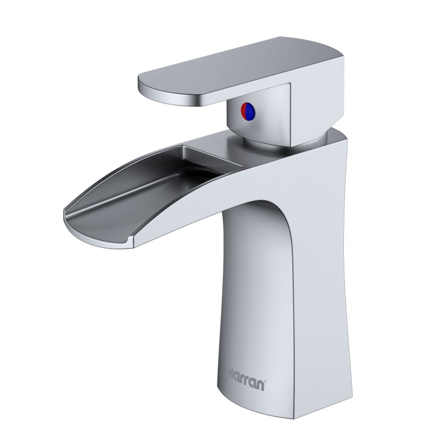 Kassel Single Handle Bathroom Faucet and Pop-Up Drain Stainless Steel Karran KBF440SS