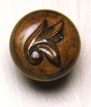 Grand River KNB-1B-A, Acanthus Leaf Small Alder Wood Knob, Unfinished, Acanthus Leaf Small Collection