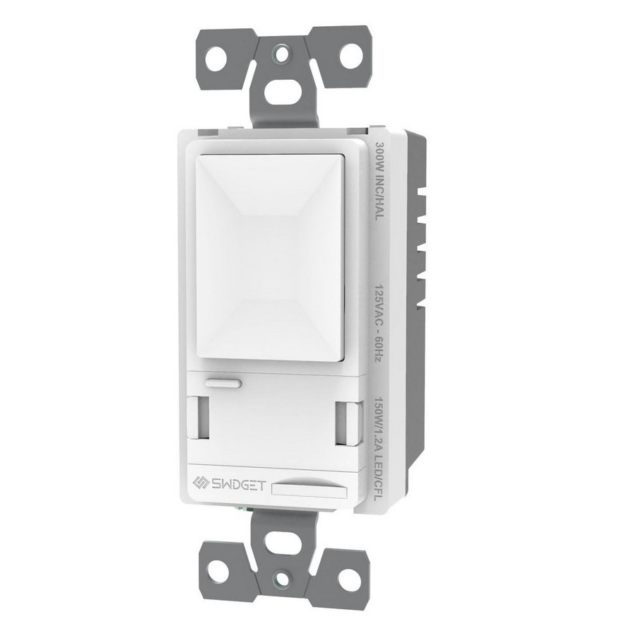 Swidget White Dimmer Switch with Wi-Fi Insert 120VAC 150W/300W Tresco L-SD300WI000-1