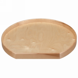 20" Wood D-Shape 1 Shelf Lazy Susan with Swivel Bearing Natural Maple Rev-A-Shelf LD-4NW-201-20BS-1