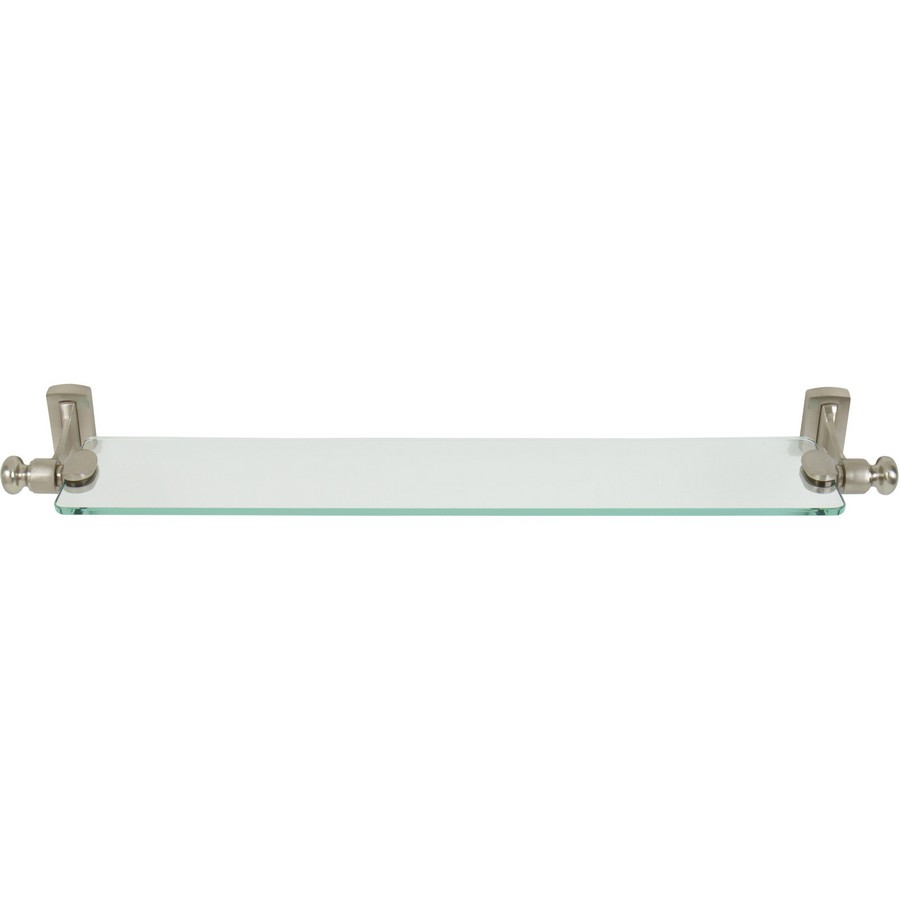 Legacy Bath Glass Shelf 24" Brushed Nickel Atlas Homewares LGSF-BRN