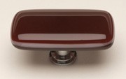 Sietto Lk-411-ORB, Intrinsic Garnet Red Long Glass Knob, Length 2in, Oil-Rubbed Bronze