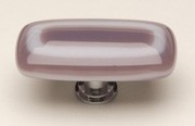 Sietto LK-604-PC, Luster Lilac Long Glass Knob, Length 2in, Polished Chrome