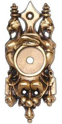 Griffin Backplate 2-3/4" Long Satin Gold Notting Hill NHE-513-SG