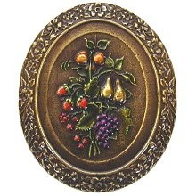 Notting Hill NHK-113-BHT, Fruit Bouquet Knob in Hand-Tinted Antique Brass, Tuscan