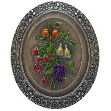 Notting Hill NHK-113-PHT, Fruit Bouquet Knob in Hand-Tinted Antique Pewter, Tuscan