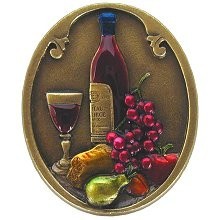 Notting Hill NHK-140-BHT, Best Cellar (Wine) Knob in Hand-Tinted Antique Brass, Tuscan