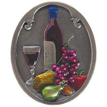 Notting Hill NHK-140-PHT, Best Cellar (Wine) Knob in Hand-Tinted Antique Pewter, Tuscan