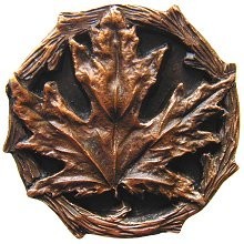 Notting Hill NHK-146-AC, Maple Leaf Knob in Antique Copper, Leaves