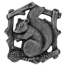 Notting Hill NHK-177-AP-R, Grey Squirrel Knob in Antique Pewter (Right Side), Great Outdoors