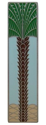 Notting Hill NHP-322-AP-B, Royal Palm Pull in Antique Pewter/Pale Blue (Vertical) , Tropical