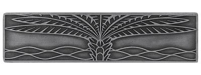 Notting Hill NHP-323-AP, Royal Palm Pull in Antique Pewter (Horizontal), Tropical