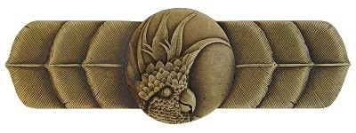Notting Hill NHP-326-AB-L, Cockatoo Pull in Antique Brass (Horizontal - Left Side), Tropical