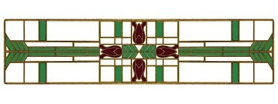 Notting Hill NHP-617-AB-A, Prairie Tulips Pull in Antique Brass/Spring Green, Arts &amp; Crafts