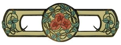 Notting Hill NHP-671-DB-A, Delaney's Rose Pull in Dark Brass/Yellow, Arts &amp; Crafts