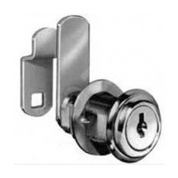 CompX C8053-KD-14A Cam Lock, 90&deg; Cam Turn, Flush or Lipped/Overlay, Cylinder 1-3/16, Max 7/8, Keyed Different, Bright Nickel