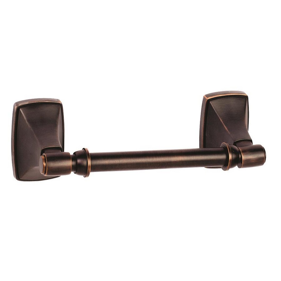 Clarendon Double Post Tissue Roll Holder 8-5/16" Long Oil Rubbed Bronze Amerock BH26507ORB
