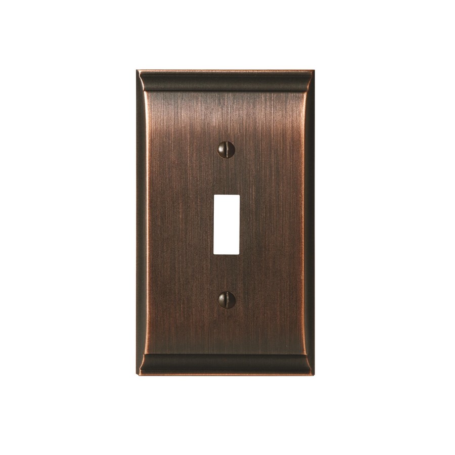 Candler Single Toggle Wall Plate 4-15/16" Wide Oil Rubbed Bronze Amerock BP36500ORB