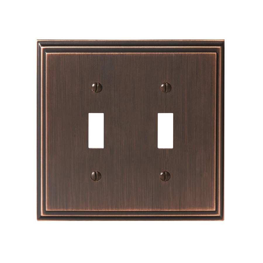 Mulholland Double Toggle Wall Plate 4-15/16" Wide Oil Rubbed Bronze Amerock BP36515ORB