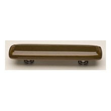 Sietto P-102-ORB, Stratum Woodland Brown &amp; Umber Glass Pull, Centers 3in, Oil-Rubbed Bronze