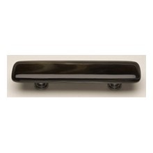 Sietto P-300-ORB, Cirrus Brown With White Glass Pull, Centers 3in, Oil-Rubbed Bronze