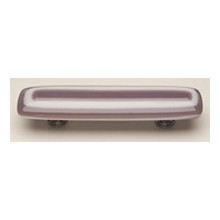 Sietto P-604-ORB, Luster Lilac Glass Pull, Centers 3in, Oil-Rubbed Bronze