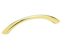 Liberty Hardware P0270A-PB-C, Bow Pull, Centers 3-3/4 (96mm), Polished Brass