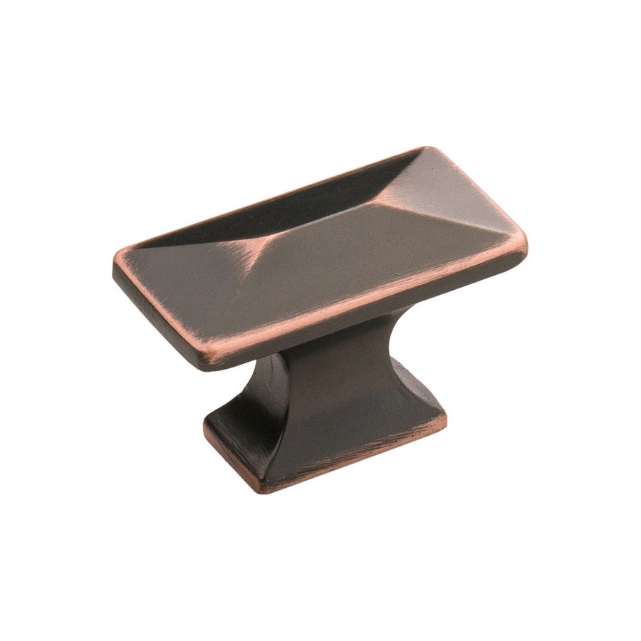 Bungalow Knob 1-1/4" Long Oil Rubbed Bronze Highlighted Hickory Hardware P2150-OBH
